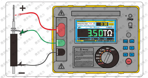 高壓電纜絕緣電阻測試接線