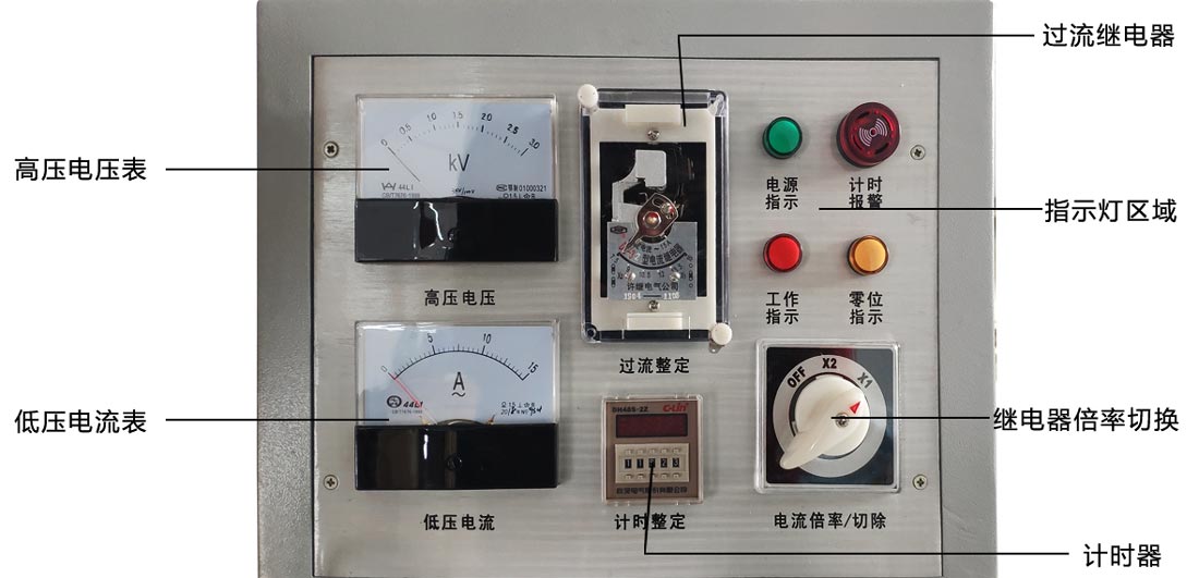 交流耐壓試驗裝置面板