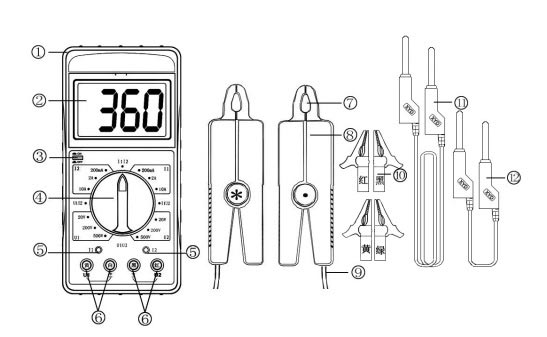 數(shù)字雙鉗相位伏安表結(jié)構(gòu)