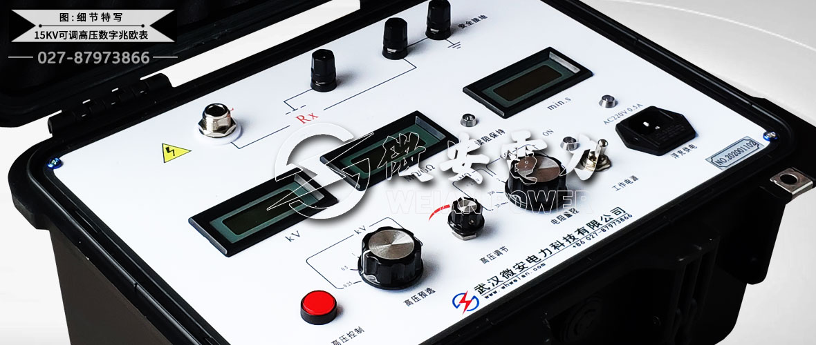 15kV可調(diào)高壓數(shù)字兆歐表細節(jié)特寫