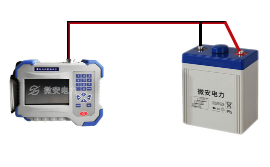 手持式蓄電池內(nèi)阻測(cè)試儀接線圖